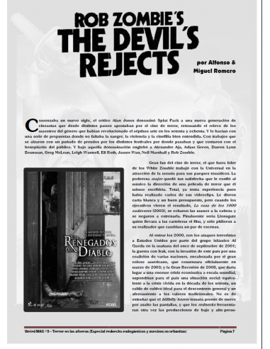WEIRD MAG "TERROR EN LAS AFUERAS" (Especial Rednecks)  Ed. Tapa blanda
