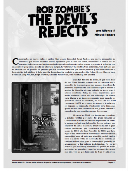 WEIRD MAG "TERROR EN LAS AFUERAS" (Especial Rednecks) + REGALO póster de Cindy Weird (The Final Reprint. Ed. Tapa blanda)