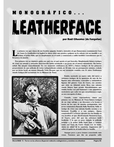WEIRD MAG "TERROR EN LAS AFUERAS" (Especial Rednecks) + REGALO póster de Cindy Weird (The Final Reprint. Ed. Tapa blanda)